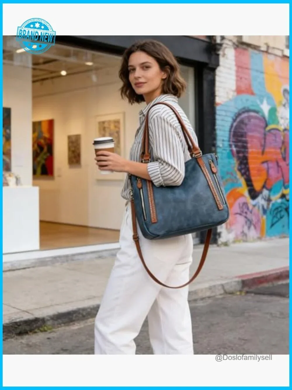Large Vintage Hobo Shoulder Bag Slouchy Vegan Leather Tote Satchel Purse
